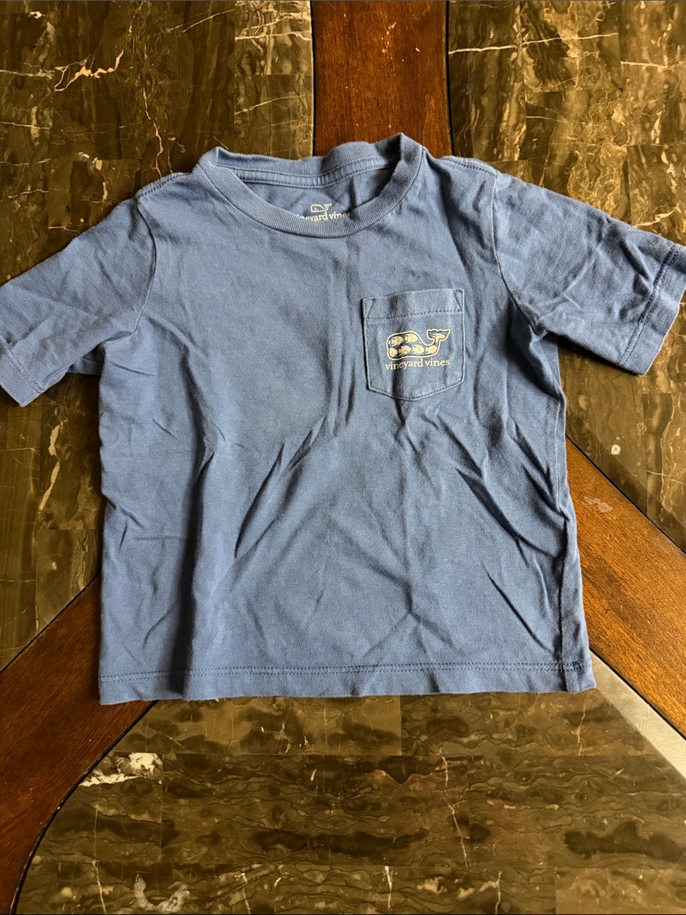 Vineyard Vines Kids Short Sleeve Pocket Tee in Blue
